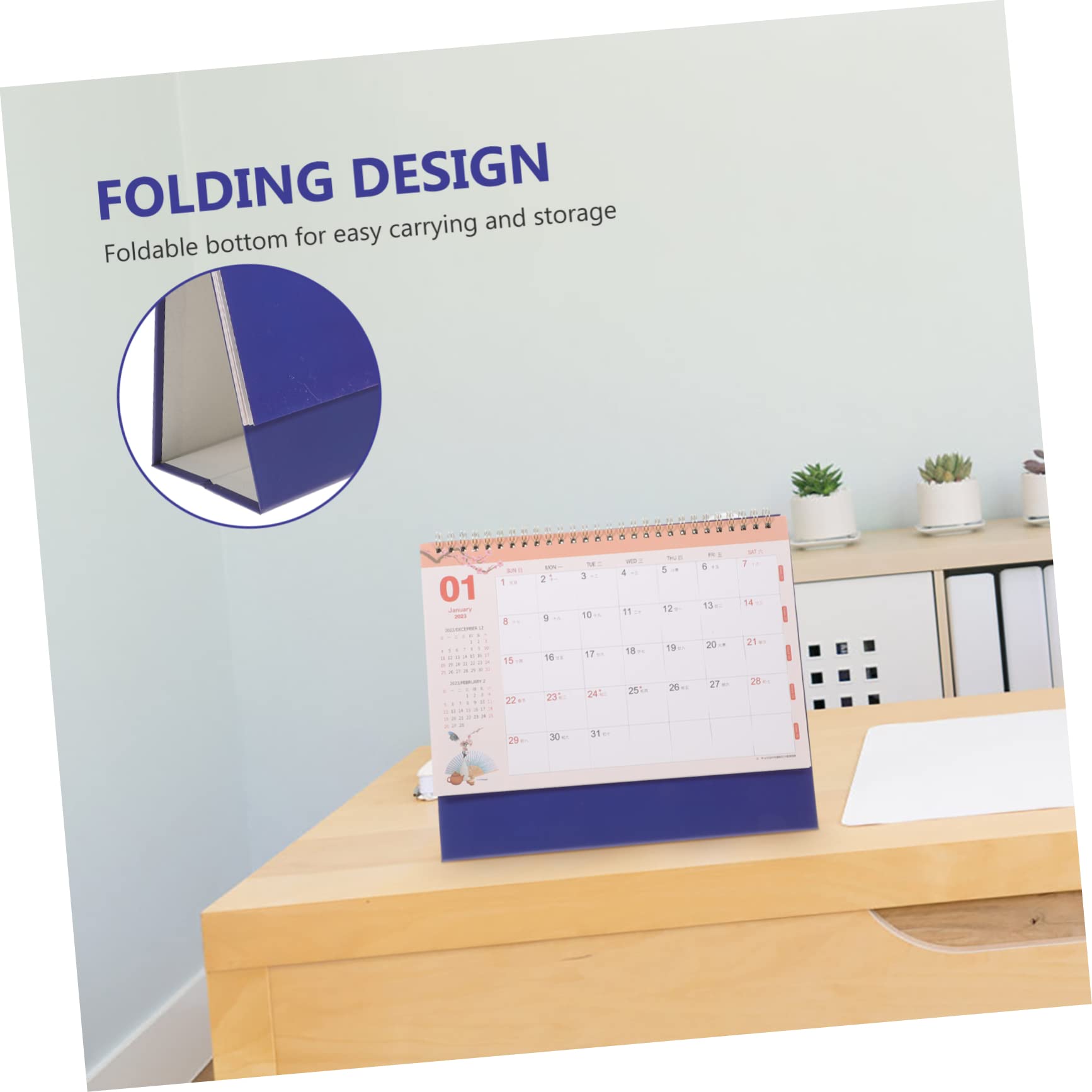 SEWACC 5stücke Büro Tischkalender Stehender Haushaltskalender Im Modernen Design Praktischer Monatskalender Für Wichtige Termine Und Erinnerungen Für Büro Und Zuhause