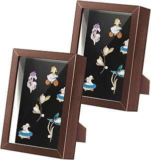 Lapel Pin Display Case, 4x6 Shadow Box Frame for Walls and Desktops | Shadow Box for Pins, Enamel Pin Display Frame，Suitable for Storing and Displaying Flowers, Shells and Souvenirs