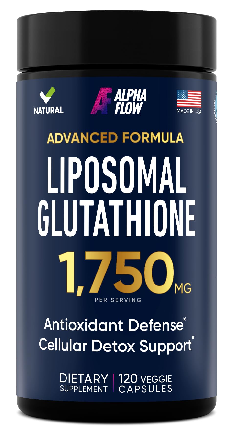 Liposomal Glutathione Supplement 1000MG + 750MG- Glutathione Liposomal with VIT C + Phospholipid Antioxidant Complex - 120 Caps