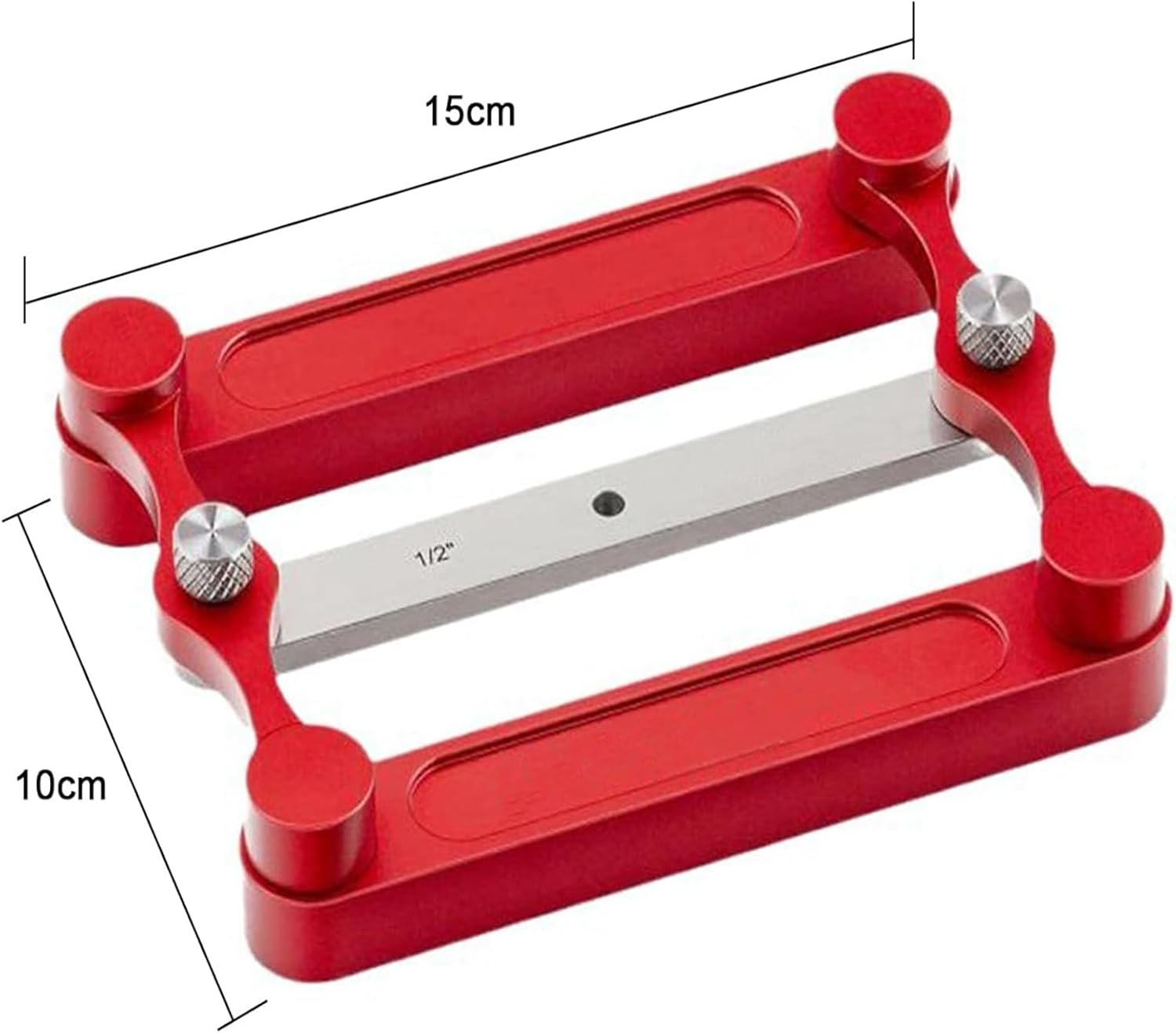 Woodworking center locating gauge, stainless steel layout center gauge tool,with stainless steel interchangeable marking rods,precise layout tool for all woodworking proje (Inch/Metric)
