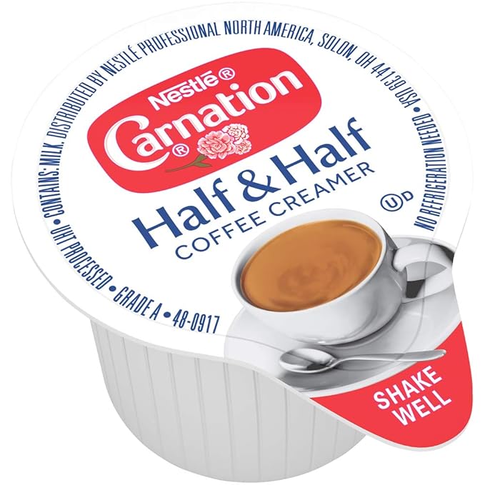 Amazon Com Nestle Carnation Coffee Creamer Half And Half No Refrigeration Made With Real Dairy Box Of 360 Grocery Gourmet Food
