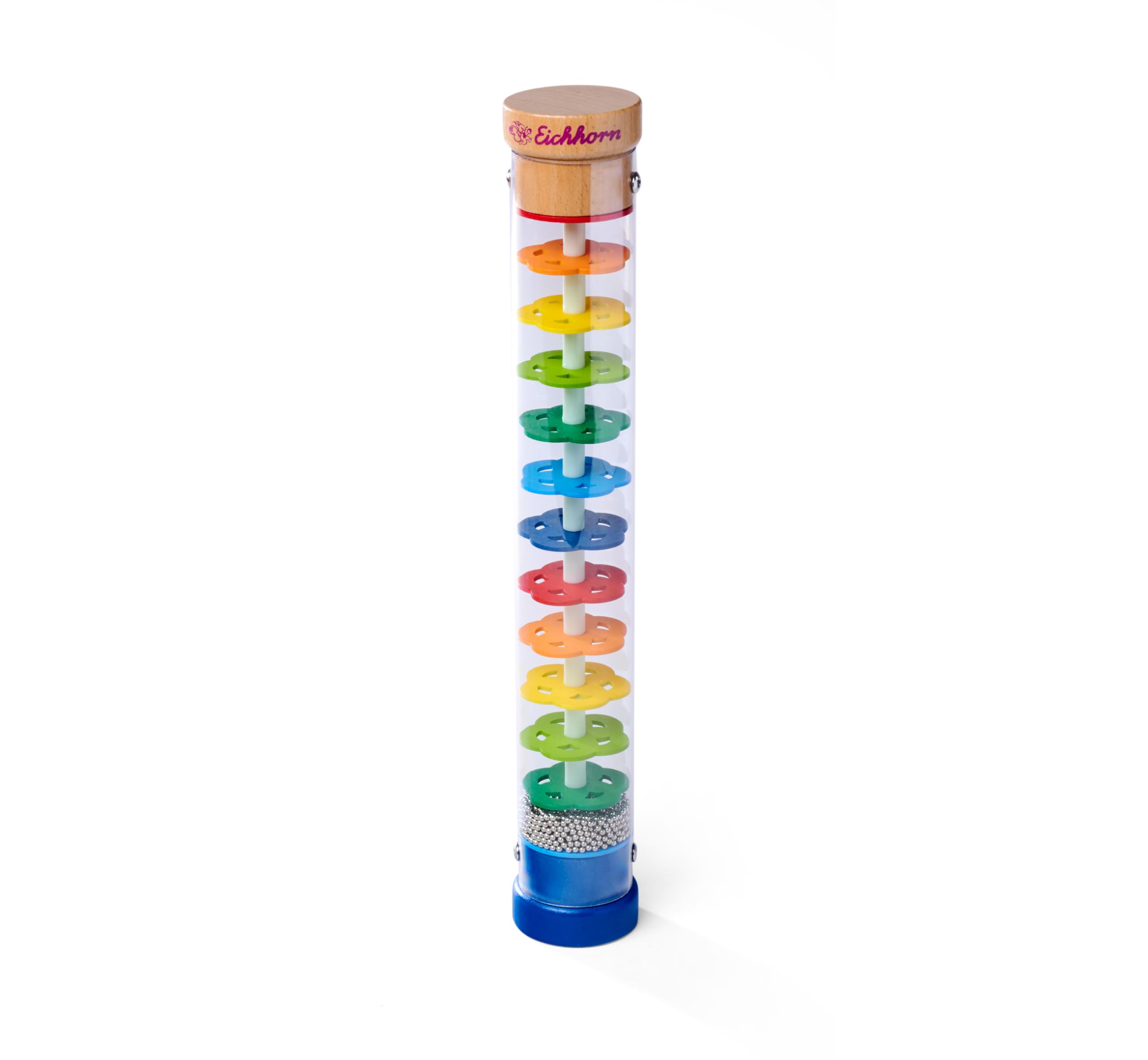 Eichhorn 100003446 Rainmaker Made of Solid Wood, Plastic Tube with Metal Balls, 32 x 5 cm