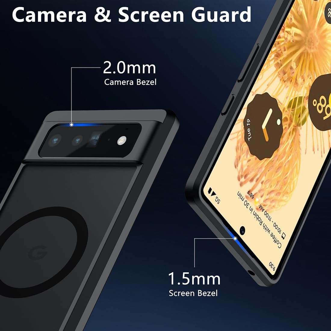 TIANNIUKE Magnetic Case for Google Pixel 6 Pro, Compatible with MagSafe,Adjustable Kickstand,Translucent Matte Anti-Fingerprint,Shockproof Protective Phone Case for Pixel 6 Pro Case