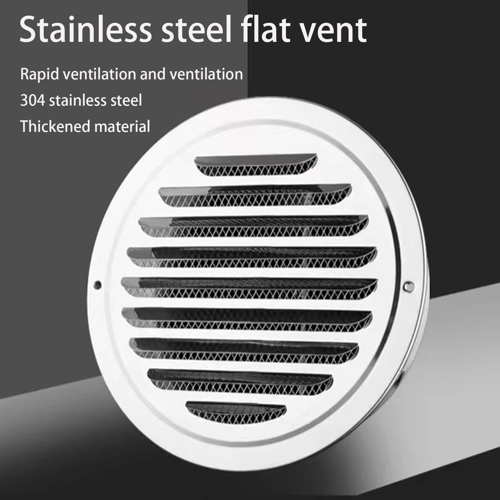 Lüftungsgitter Rund Abdeckung Edelstahl, Belüftung Insektenschutzgitter, Lüftungsgitter Edelstahl, Edelstahl Ablufthaube Lüftungsgitter, für Küche, Schlafzimmer, Bad, Büro ( Color : Silver , Size : 17