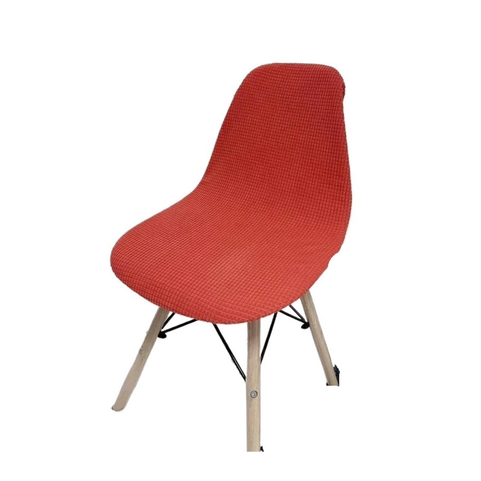 SHBHWS Polar Fleece Shell Chair Cover Solid Color Jacquard Dining Slipcover Stretch Anti-dust Seat For Living Room Home for Hotel, Banquet(Red)