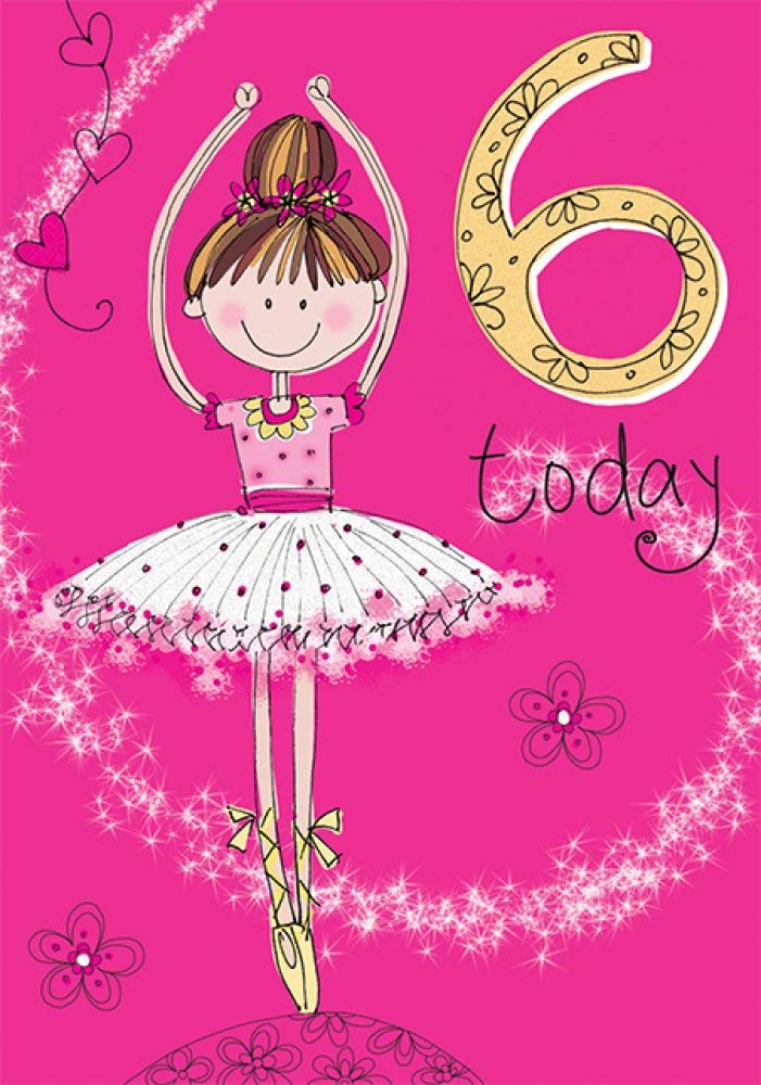 Piccadilly Greetings Traditional Juvenile Birthday Card Age 6 F - 7 x 5 inches