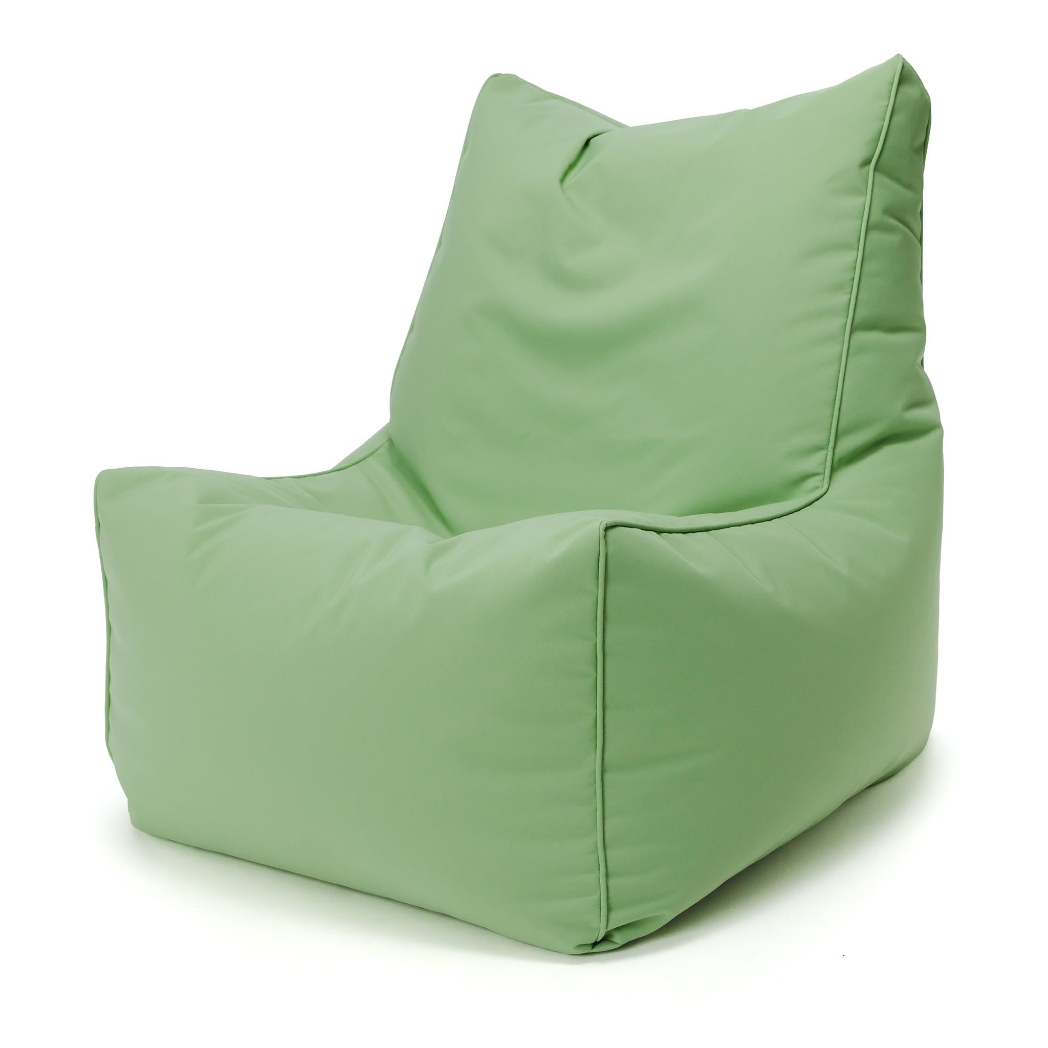 Ecopuf Solid – Pouf en Polyester imperneable Waterproof Oxford 600D Outdoor – Puff Fauteuil avec Dossier Haut – Fauteuil Sac pour extérieur – Pouf rembourré en polystyrène