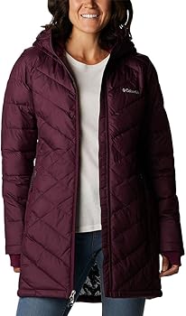 Columbia women's heavenly long hooded jacket black l Clearance