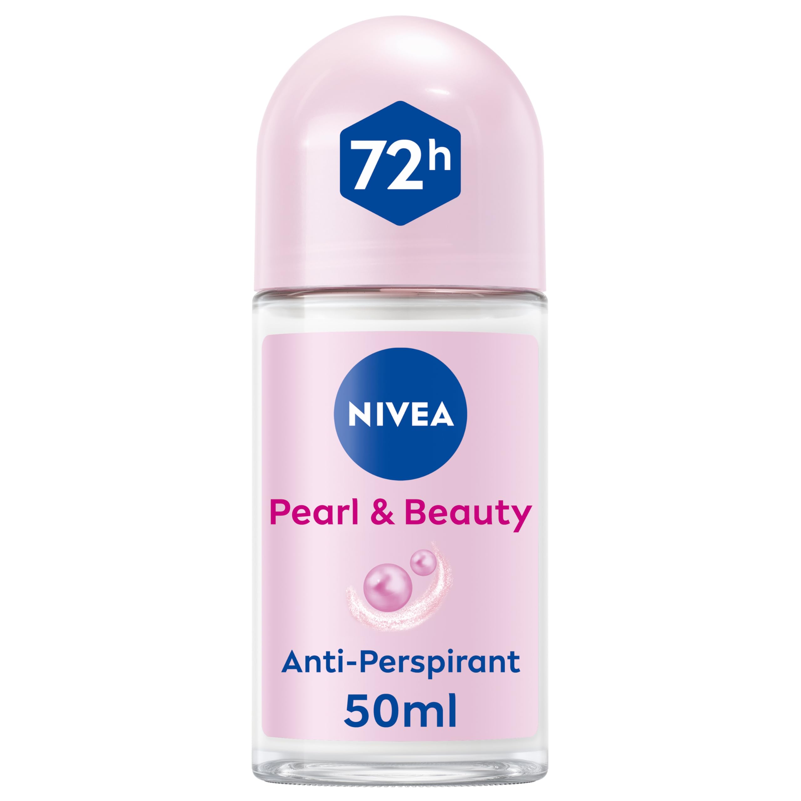Pearl & Beauty Anti-Perspirant Deodorant Roll On (6 x 50ml), Roll On Deodorant for Women with 72H Sweat and Odour Protection, Women's Anti-Perspirant with Pearl Extracts (Pack of 6)