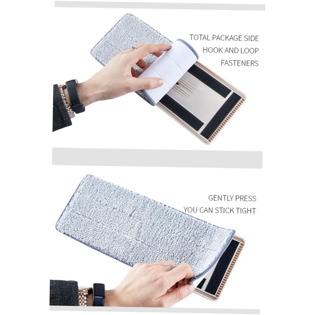 Fregona Plana Cubo Hogar, Recoge Pelo de Mascota y Suciedad, Limpieza Profunda, Diseño Compacto,
