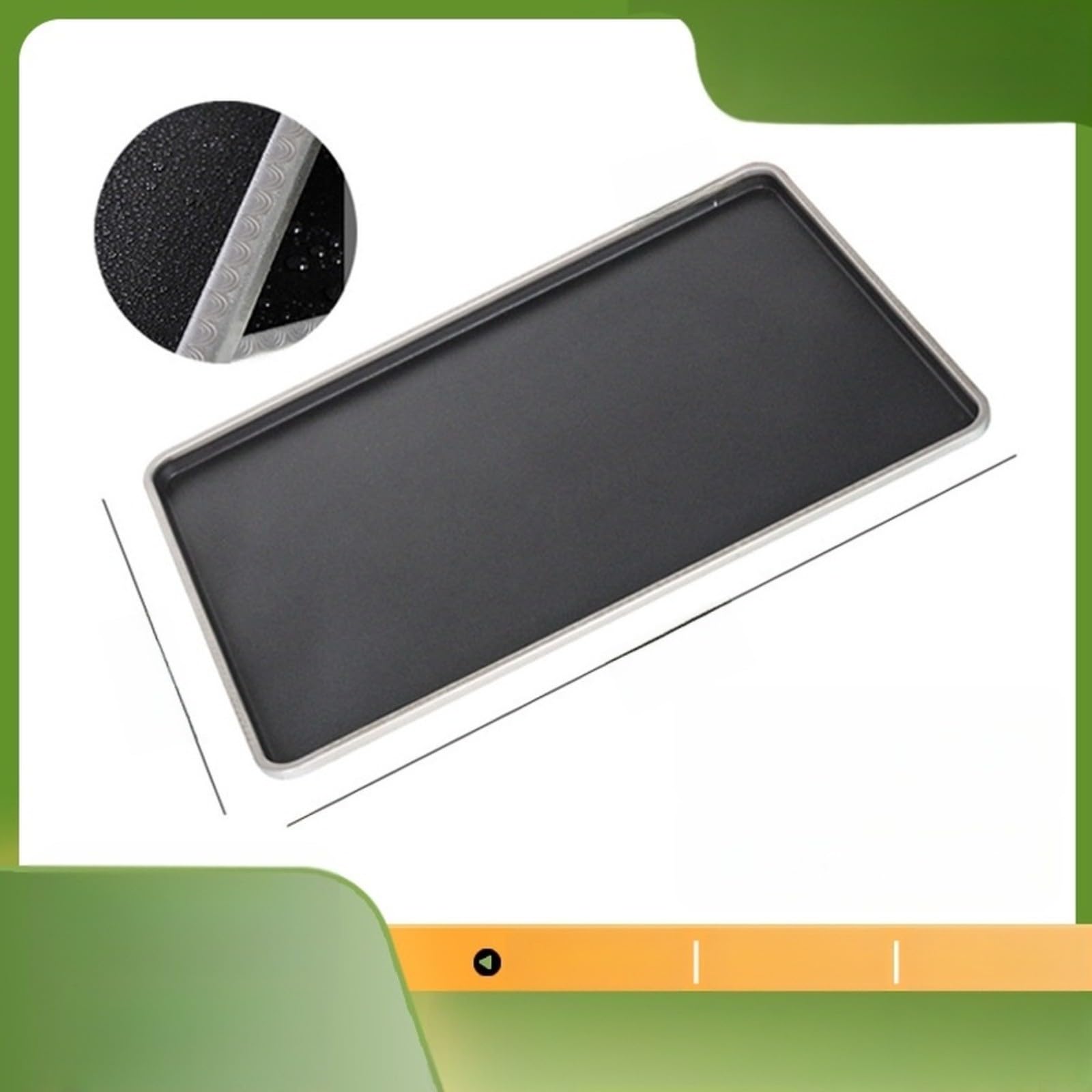 Verdickte, nicht beschichtete Backform, 60 x 40 cm, Aluminium-Legierung mit Spitzen-Design für professionelles, gleichmäßiges Backen und einfaches Herauslösen, schwarzes großes Keks-Brotblech
