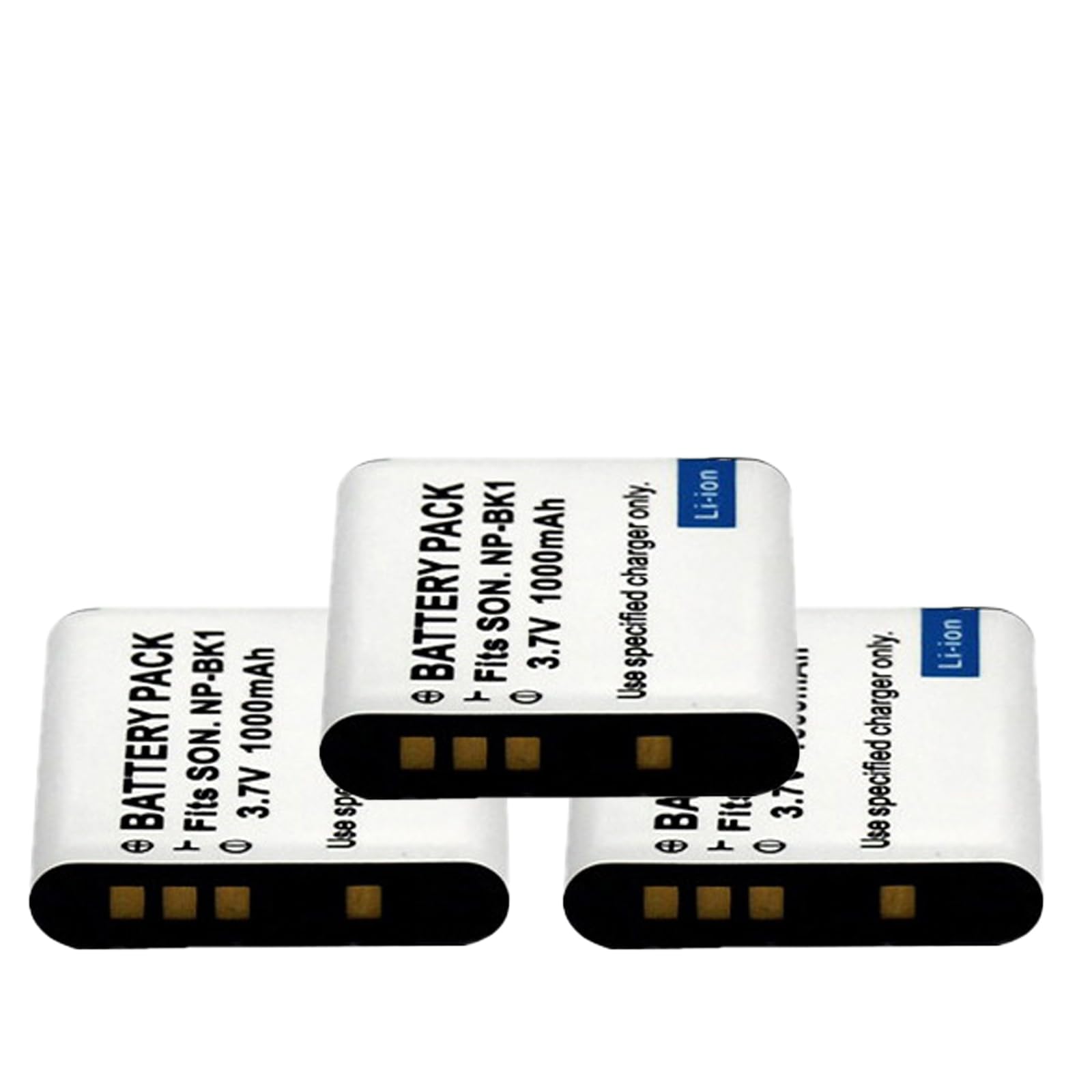 Zsolarigt 3 pack NP-BK1 Replacement Camera Battery 3.7V 1000mAh for Sony DSC S750 S780 S850 980 W180 W190 W370 Camera