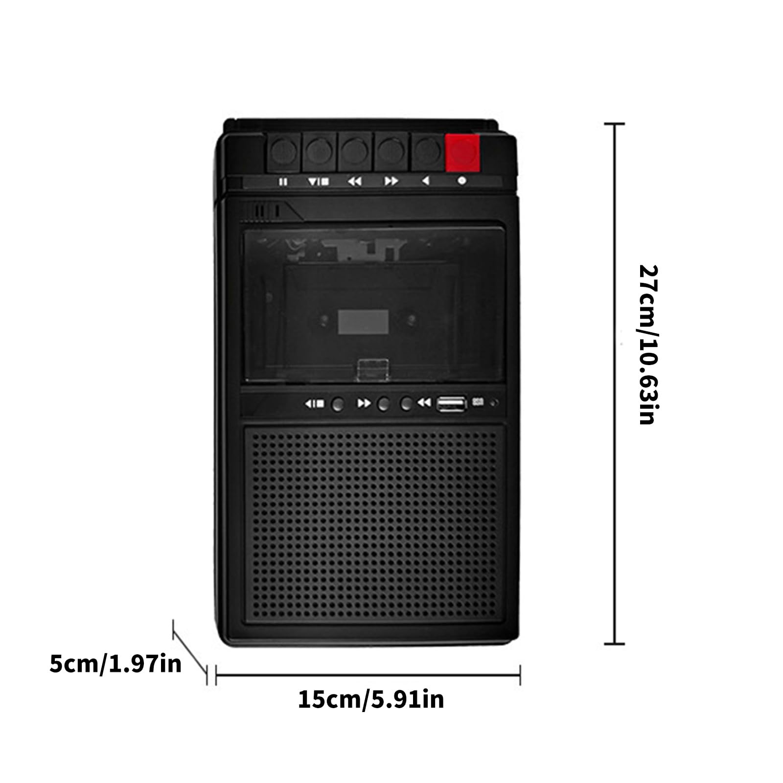 Registratore a nastro portatile leggero nostalgico retrò lettore di nastro portatile con porta USB portatile