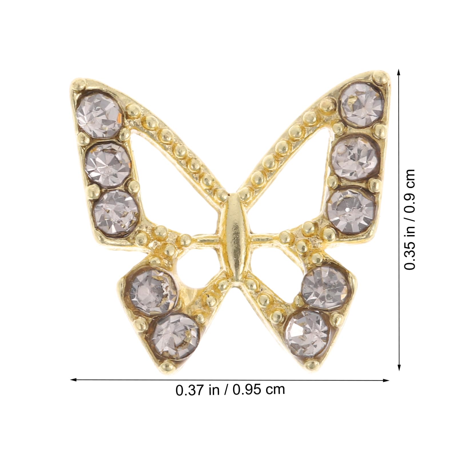 FRCOLOR 4 Set Eleganti Decorazioni Per Unghie A Farfalla Con Gemme Per Manicure Per Donne Strass 20 Pezzi * 4