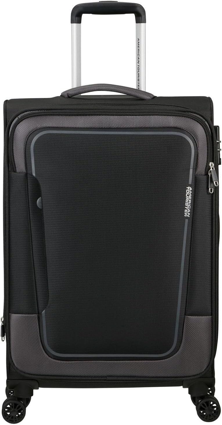 Pulsonic - Spinner M, Expandable Case, 68 cm, 64/74 L, Black (Asphalt Black)