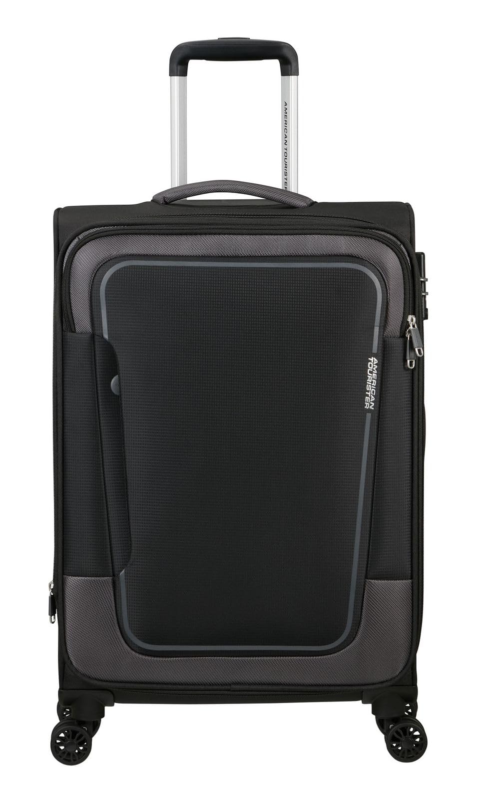 Pulsonic - Spinner M, Expandable Case, 68 cm, 64/74 L, Black (Asphalt Black)