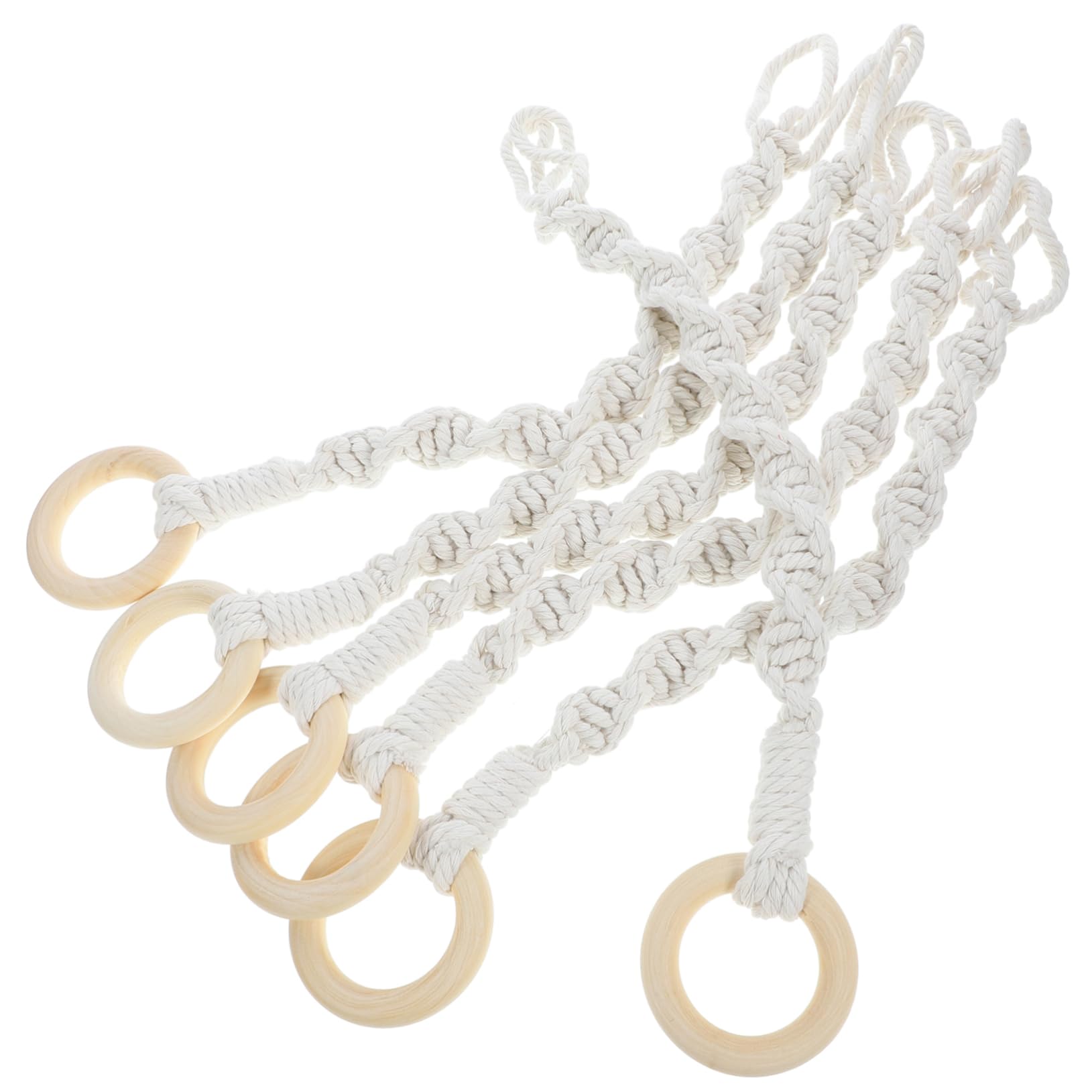 Yardwe 3 Set 3 Set Di Cestini Appesi Puleggia Ciotola Piante Vasi Macramè Alta Ganci Rialzati Fioriere Terrari Ganci Retrattili Supporto Da Parete Per Vasi 6 pezzi*3