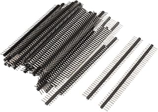 60 Pieces Breakaway Pin Header, 40 Pin 2.54mm Straight Single Row Male Pin Header Connector for Arduino Prototype Shield