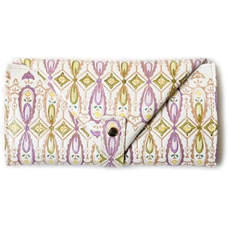 Amazon 姫革細工 姫路産 白なめし革 伝統工芸のお財布 ギャルソン財布 長財布 文庫革 イギリス パープル 財布