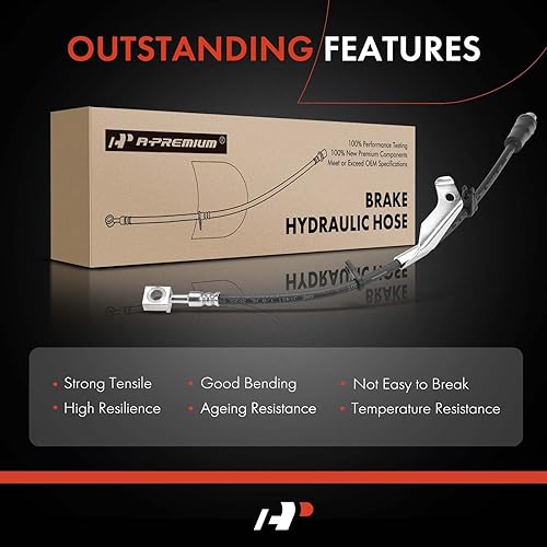 Miniatura 12 de A-Premium Manguera hidráulica de freno lateral del pasajero delantero compatible con modelos seleccionados de Chevy y GMC - Equinox/Terrain 2010