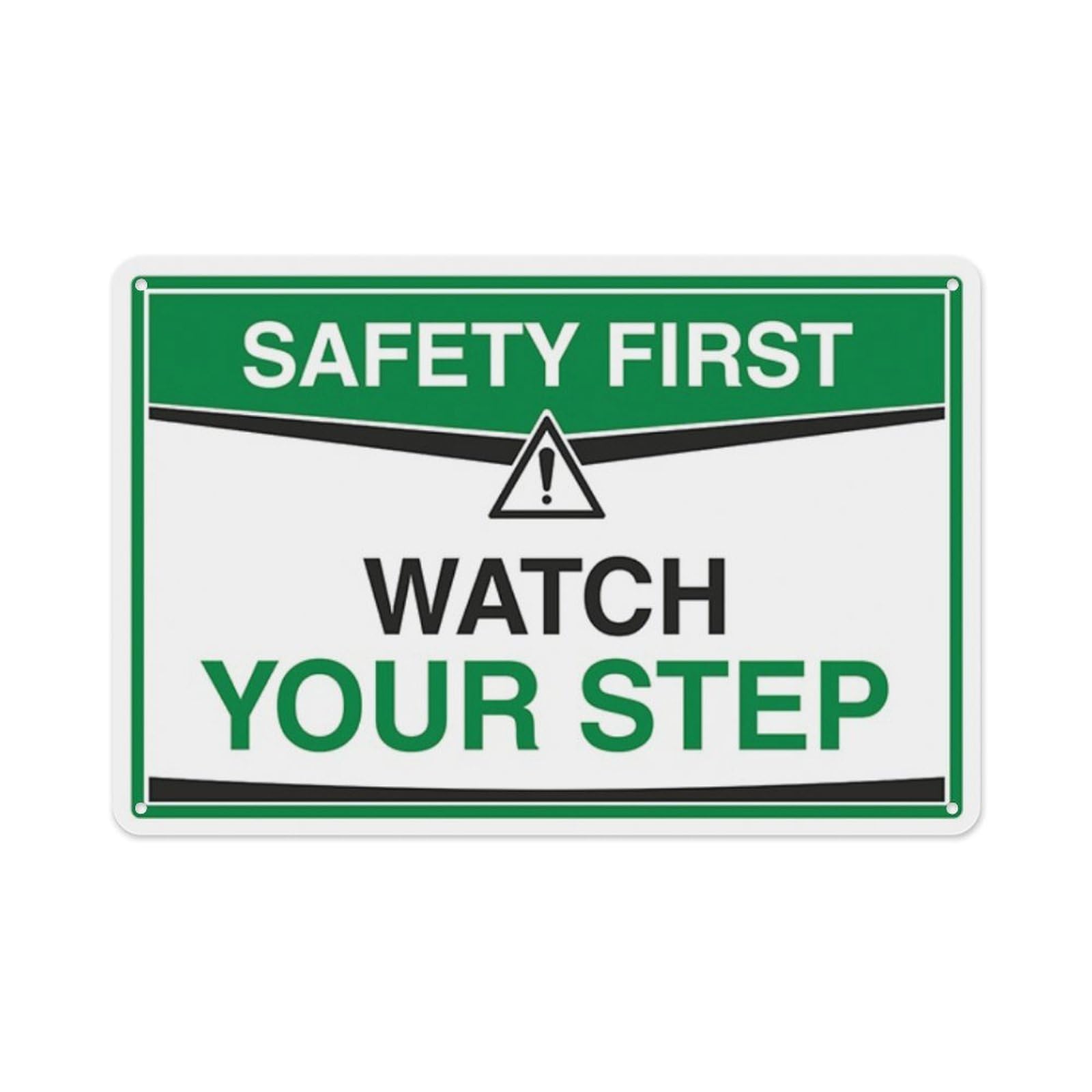 peiyeety Watch Your Step Aluminum Tin Warning Signs For Home Outdoor Garden 12X16 Inches