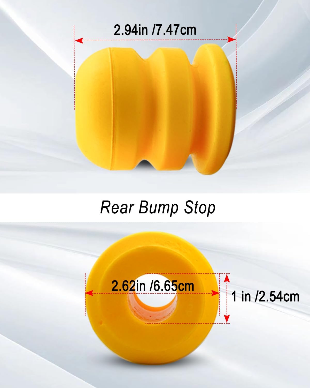 4Pcs Front and Rear Bump Stops Fit for Jeep Wrangler JK JKU 2007-2018, Axle Jounce Bumpers Replace 52060428AB 52060423AB