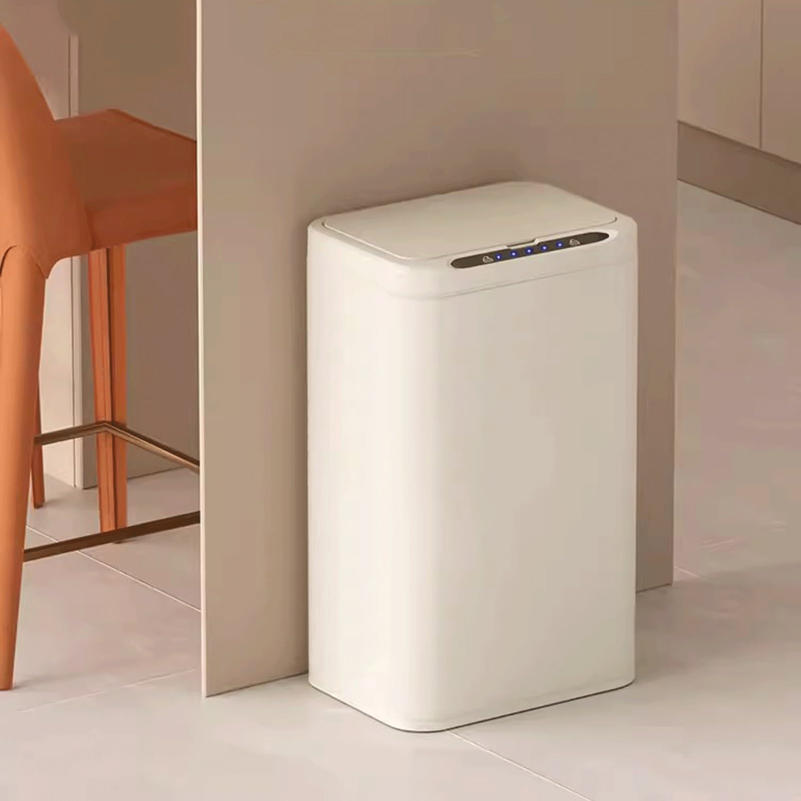 Cestino per la spazzatura interno alla moda, Pattumiera con sensore intelligente Cucina for soggiorno in acciaio inossidabile for uso domestico con coperchio Cestino for carta igienica automatico di l