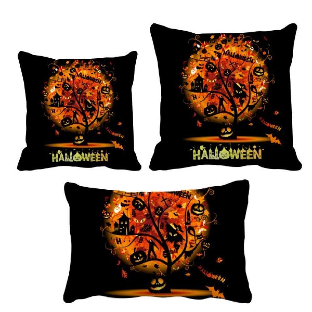 Housse de coussin Halloween arbre pour relooker un canapé facilement