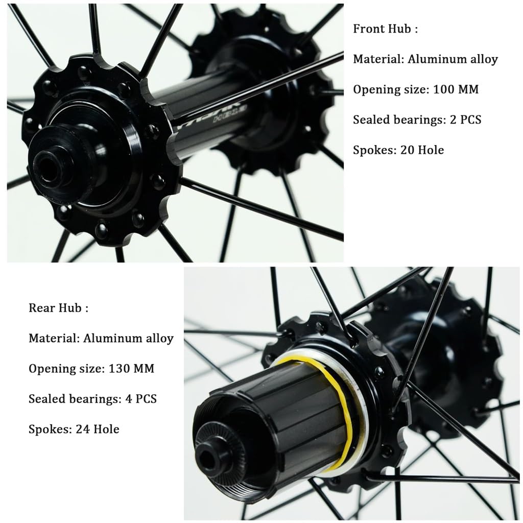 Zestaw kół do roweru szosowego 700C, hamulec V ze stopu aluminium, 30 mm, obręcz do roweru górskiego, szybkie zwalnianie, przednie i tylne koła, kompatybilna kaseta 7-12 prędkości