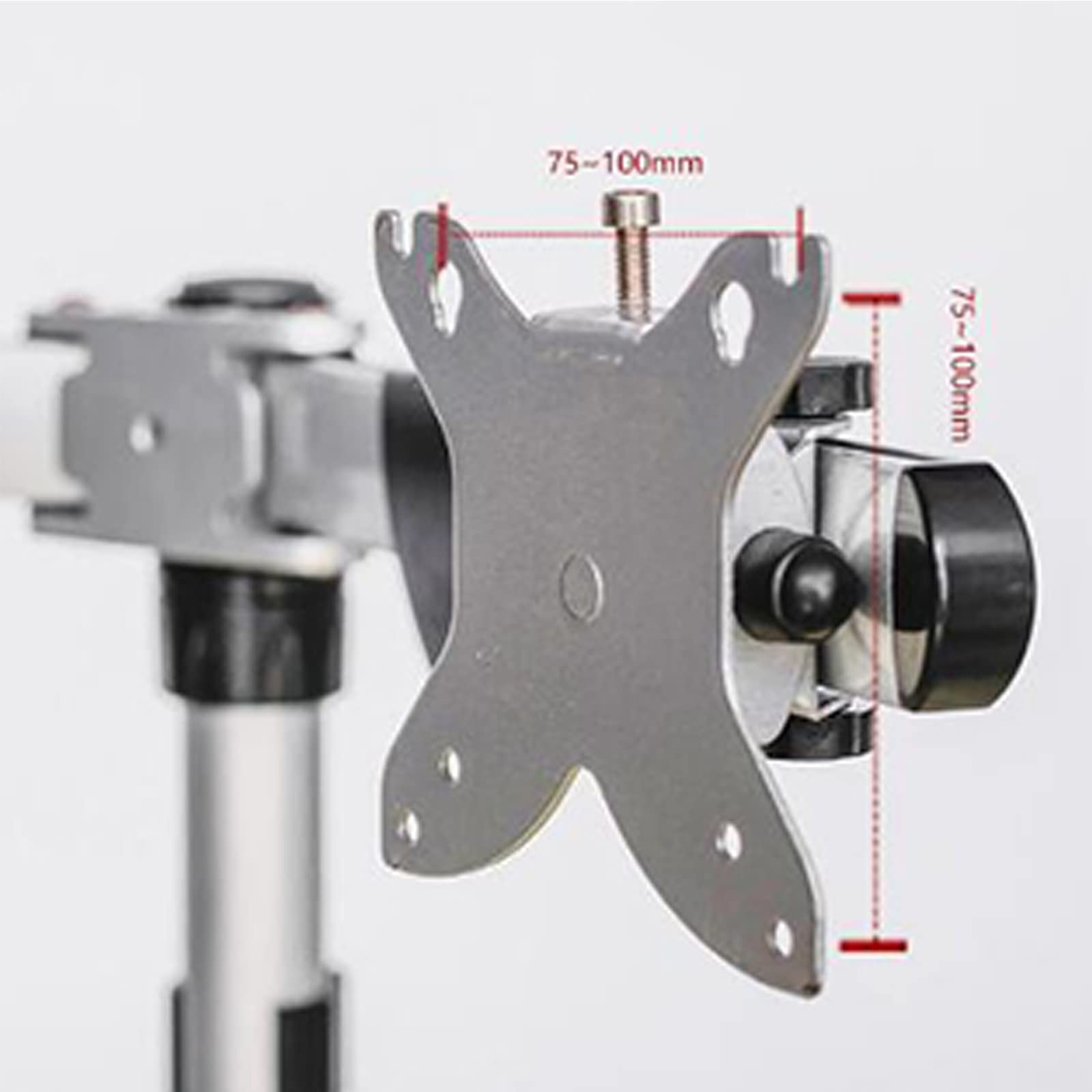 Supporto Doppio per Monitor con Base in Metallo, Supporta 2 Schermi Fino A 30 Pollici E 8 Kg/17,6 Libbre Ciascuno, Compatibile con Vesa da 75 Mm E 100 Mm