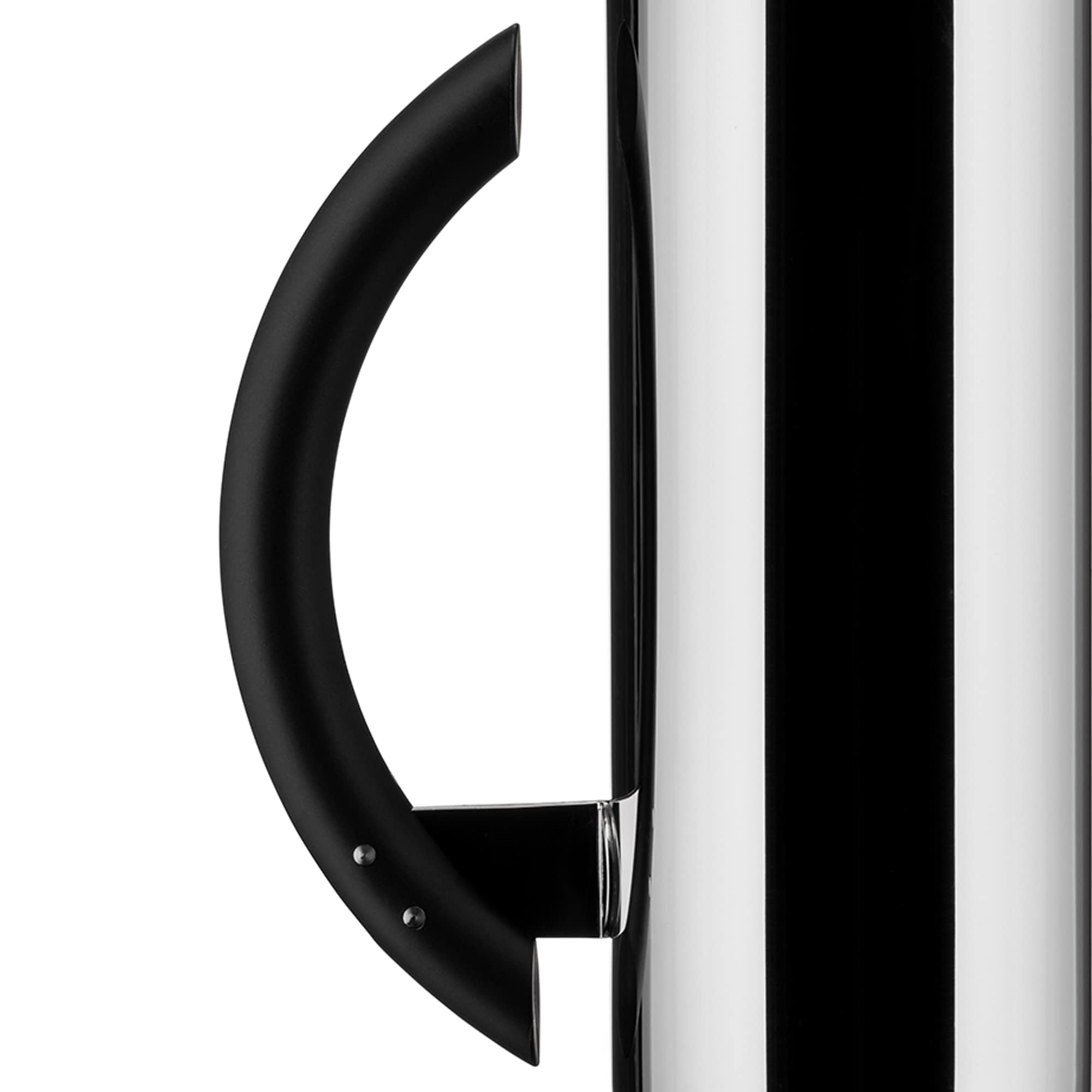 Alessi MB03 Tua Karaffe - Edelstahl 18/10 glänzend poliert. Griff aus PA, schwarz, Kapazität 100cl