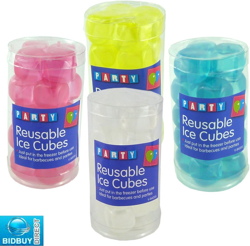 New Pack of 20 Reusable Plastic Ice Cubes Washable Perfect for