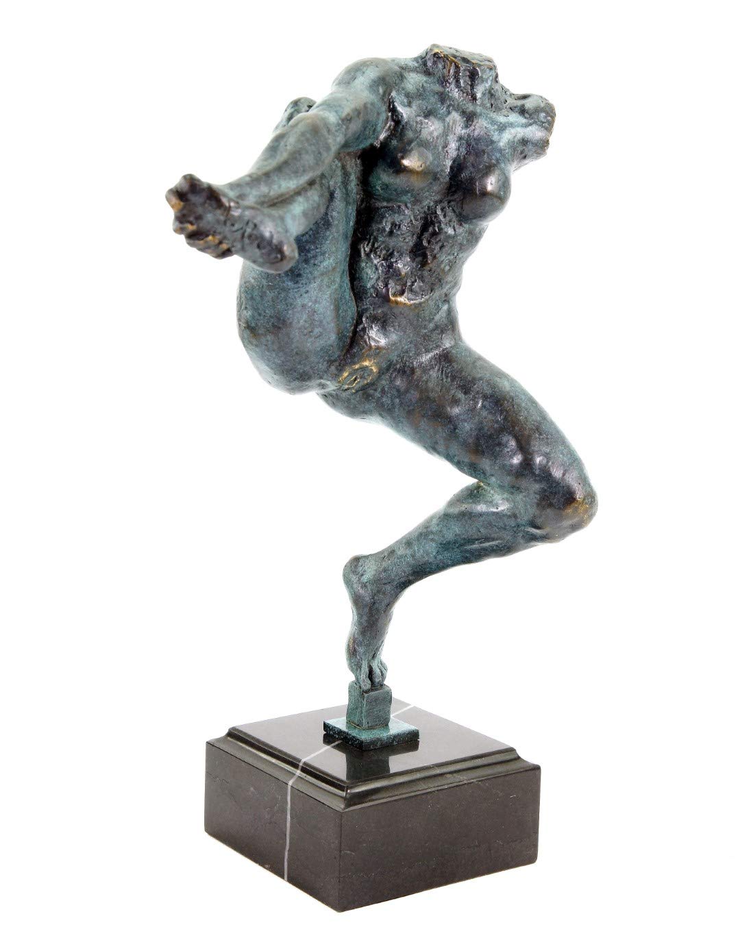 Moderne Bronzestatue - Iris, die Götterbotin (1891) - signiert Auguste Rodin - Musée Rodin Paris - Erotik Akt - Erotische Frauenfigur auf Marmorsockel - 100% Bronze - Kunst kaufen