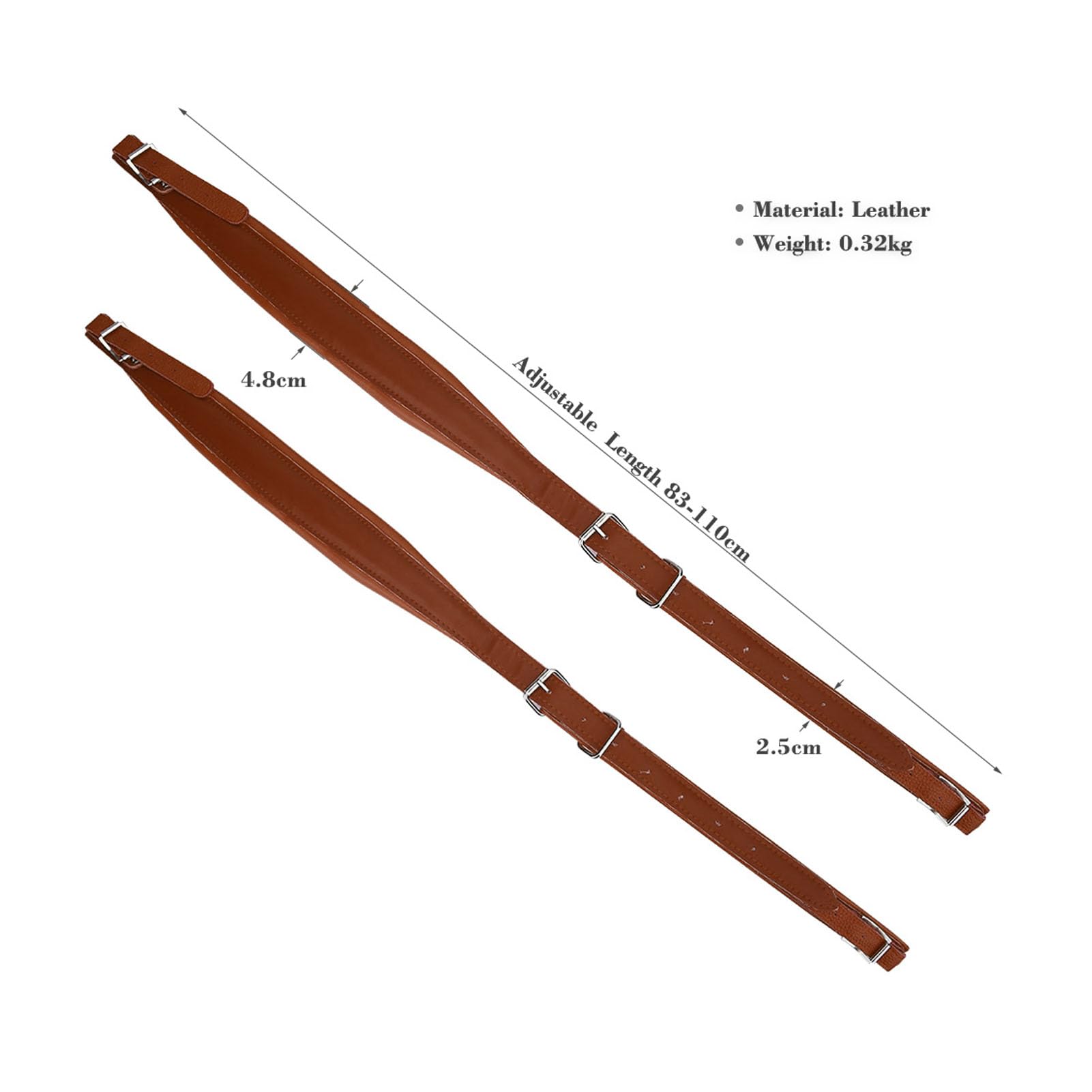 Tracolla per Fisarmonica,Cinghie Regolabili per Fisarmoniche in PU 83-110cm,per Strumenti Musicali per Fisarmonica 16-120 Bassi (caffè)