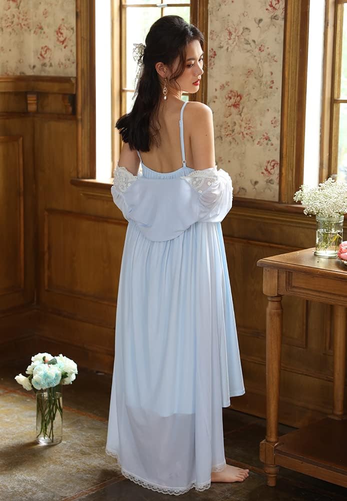 Sharebeauty Super Soft Vintage Victorian Palace Style Nightgown Modal Viscose Rayon - Image 2