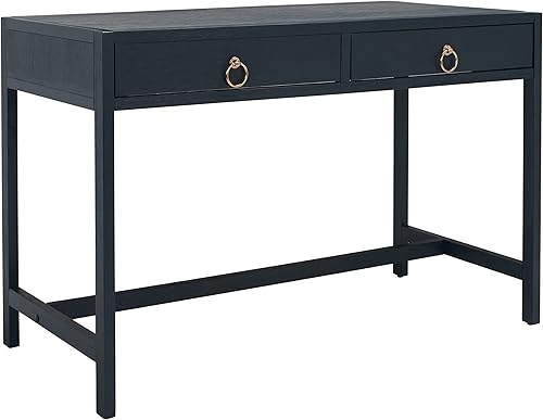 Miniatura 6 de SAFAVIEH Home Collection Esther Navy - Escritorio con 2 cajones, tamaño mediano