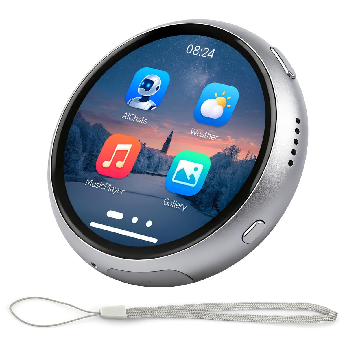 Waveshare ESP32-S3 1.75inch AMOLED Round Touch Display Development Board, 466x466 Resolution, Aluminum Alloy Case, Onboard Dual Microphones Array, Portable Mini Display