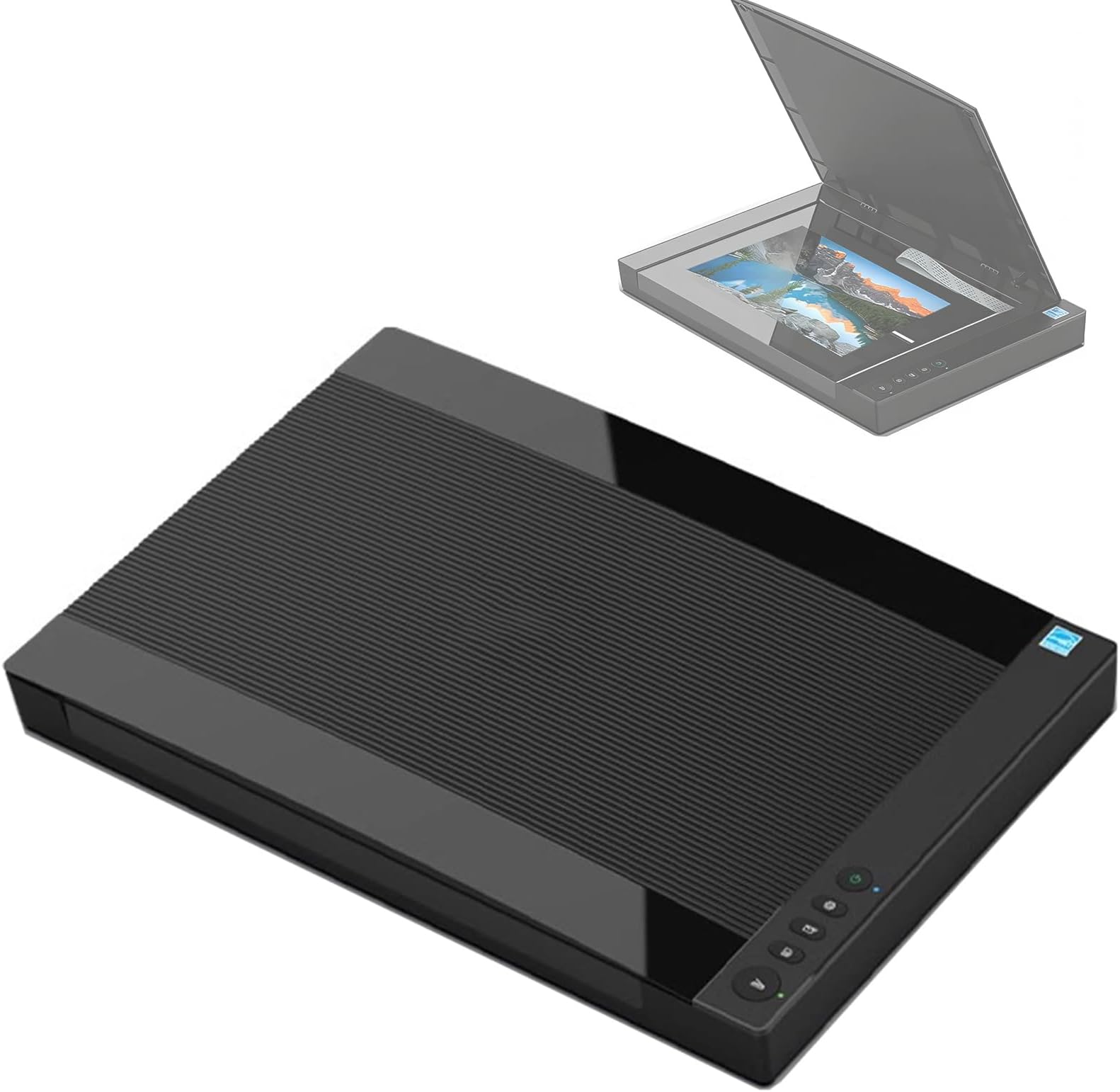 A3 Large Format Flatbed Scanner, 2400 DPI Photo & Document Scanner, 8s Ultra-Fast Scanning with Auto-Scan Lid, One-Touch PDF for CAD, Artwork, Office & Library