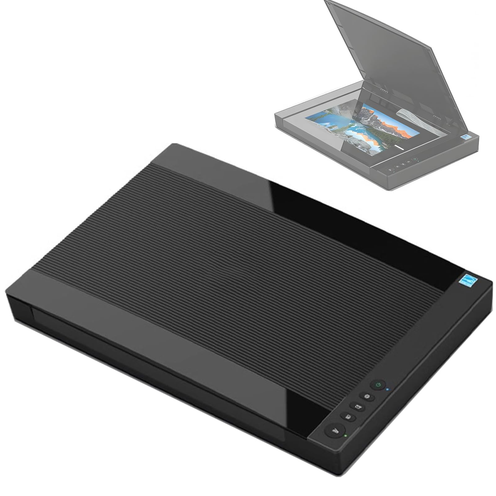 A3 Scanner À Plat Grand Format, Scanner Photo Et Document 2400 DPI, Numérisation Ultra Rapide 8 s avec Couvercle Auto Scan, PDF en Un Clic pour CAD Artwork Bureau Et Bibliothèque