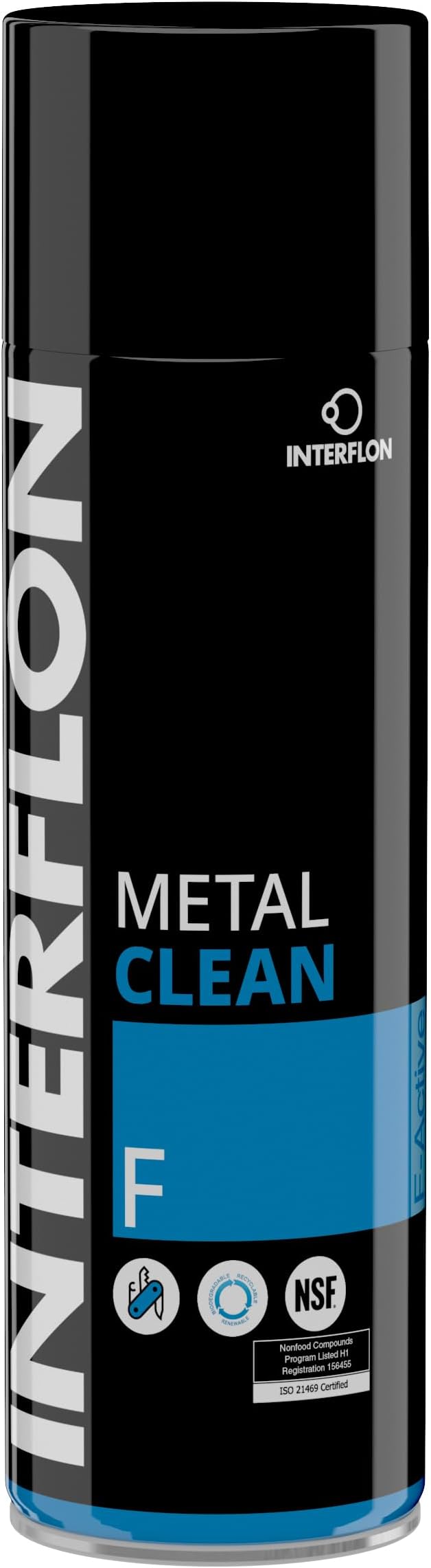 Interflon Metal Clean F 500 ML (aerosol) Can - H1 Food Grade, Industrial Grade Metal Cleaner and Degreaser
