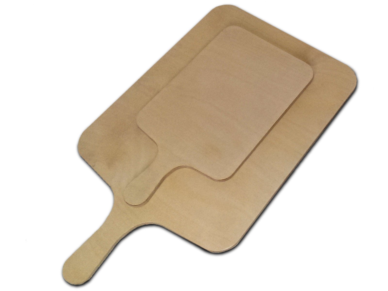 Plateau tarte flambee en kit de 3 - Die Schreiner - Christoph Siegel - Multiplex bouleau - Resistant aux couteaux - Pratique & robuste - Grandeur L - 51.2 cm x 30.2 cm - Marron