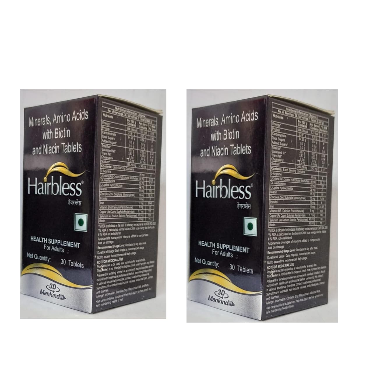 Hairbless Tablets 30 Tablets NEW PACKING (PACK OF 2) (B0C7KJ8Q2Q) Amazon Price History, Amazon Price Tracker