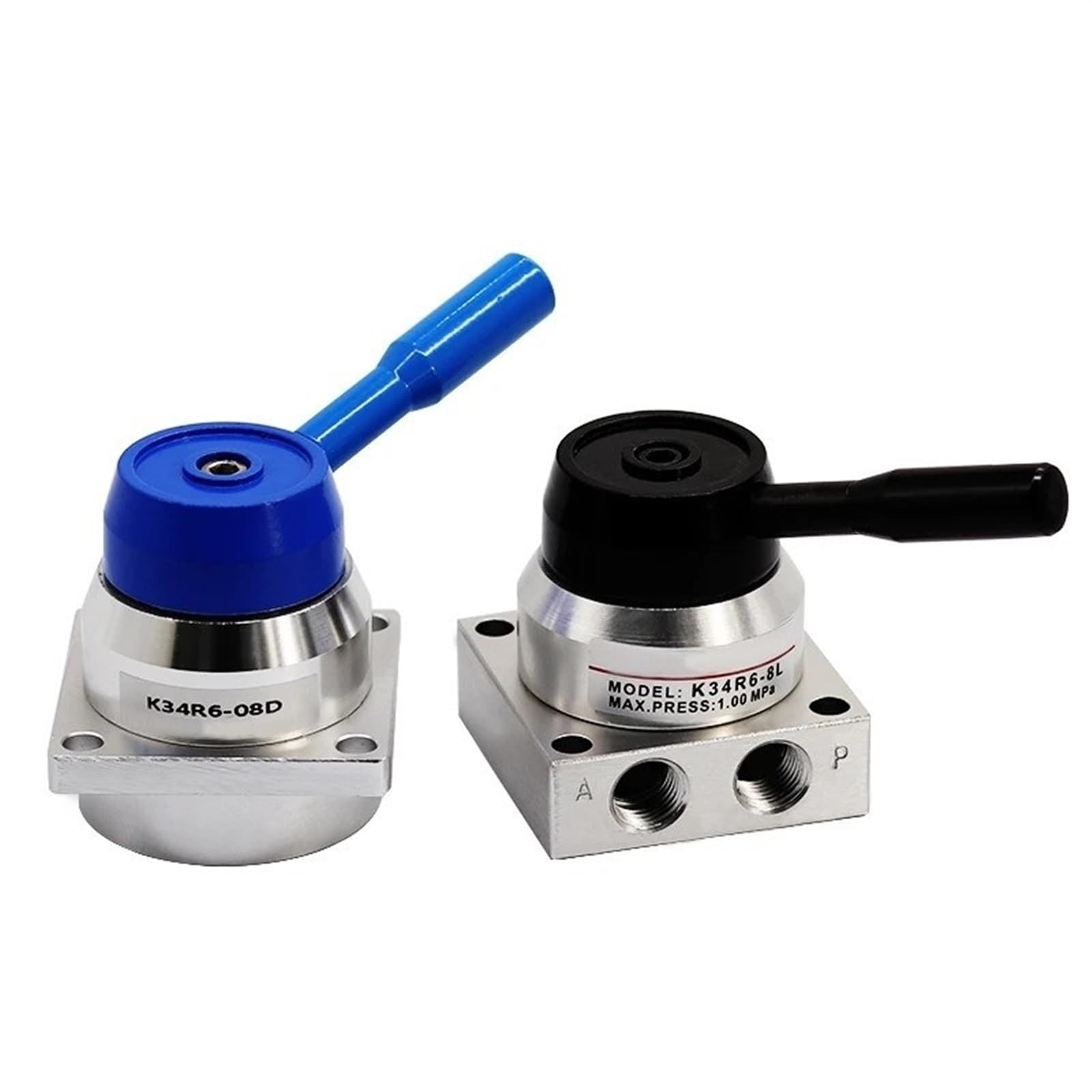 Vanne manuelle 1/4" K34R6-8L composant pneumatique 3 positions 4 voies