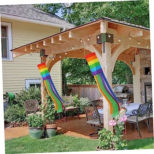 Drapeaux windsock arc-en-ciel légers et rotatifs pour décoration extérieure