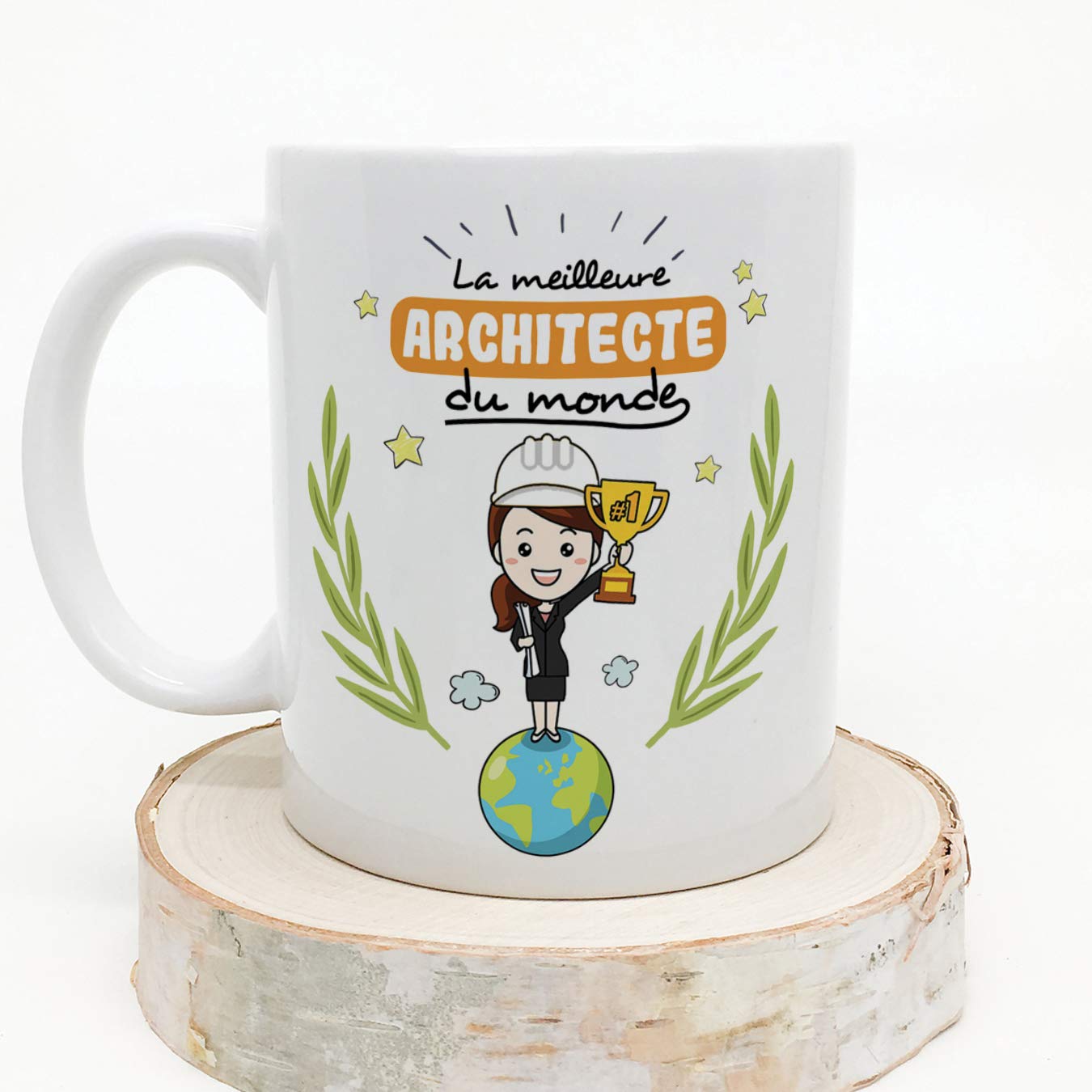 Mugffins Architecte Tasses Originales De Café Et Petit-déjeuner à Donner Travailleurs Professionnels - Je Suis Un Super Architecte - Céramique 350 ML