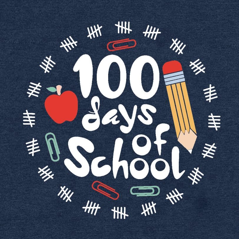 100 Days of School Shirts for Women Teacher School Days T-Shirt Happy 100th Day Teachers Tee Tops - Image 5