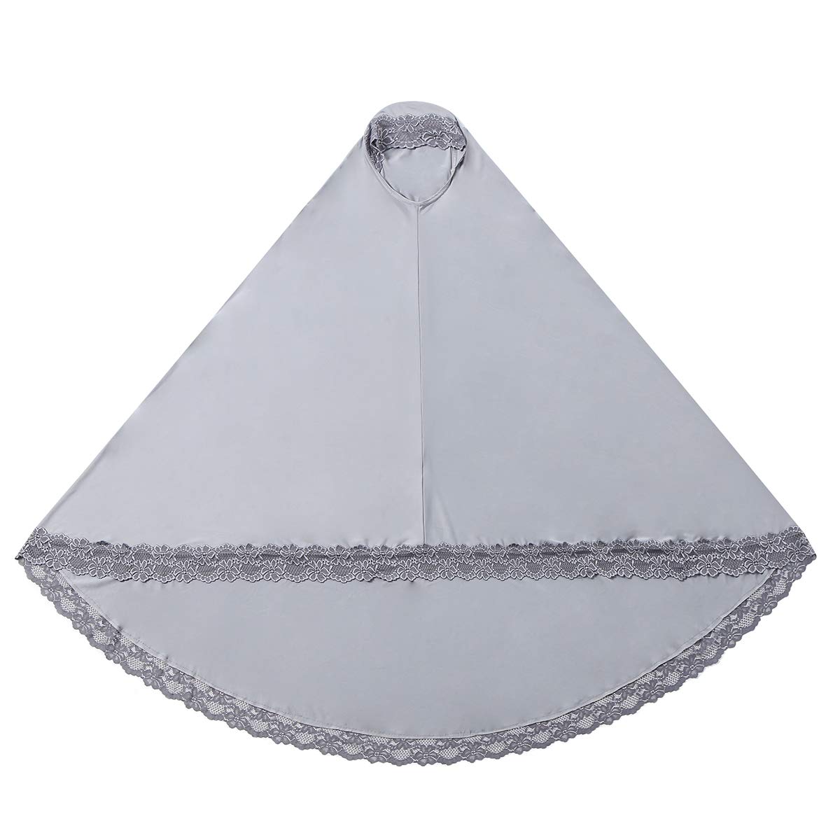 KXYMuslim Lace Khimar Prayer Long Hijab for Women Middle Eastern Islamic Jilbab Prayer Veils Headcover Headscarf