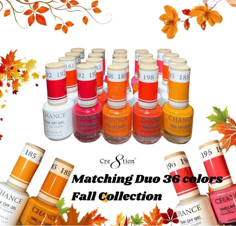 Miniatura 8 de Chance Matching - Gel de color y laca de uñas de 0.5 onzas, 36 colores, colección de otoño (235)