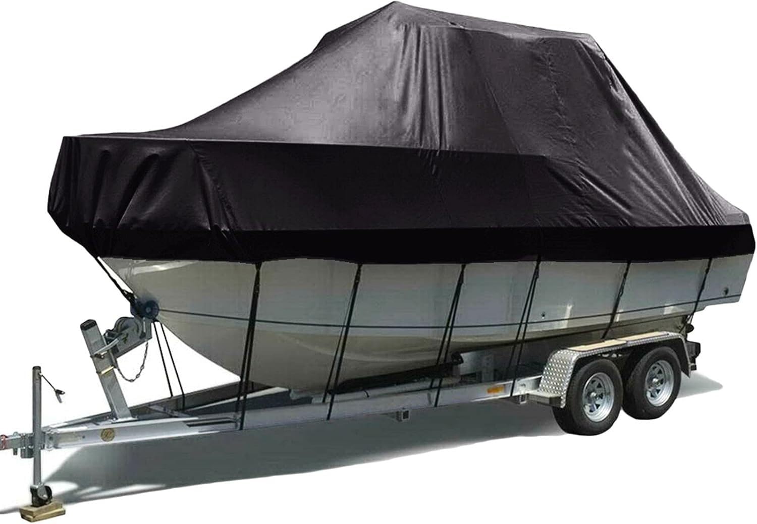 Housse de bateau remorquable 420D Coque en V 11-13FT anti-UV