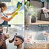 Hethyo Spray Bottles Plastic Spray Bottle for Hair Mist/Stream Heavy Duty Empty Spray Bottles for Cleaning Solutions, Plants, Cooking (12oz-Clear+nozzle) #5
